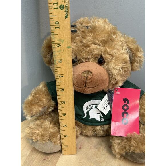 Michigan Spartans 10" Plush Teddy‎ Bear Forever FOCO Stuffed Animal Brown NEW - Picture 4 of 8